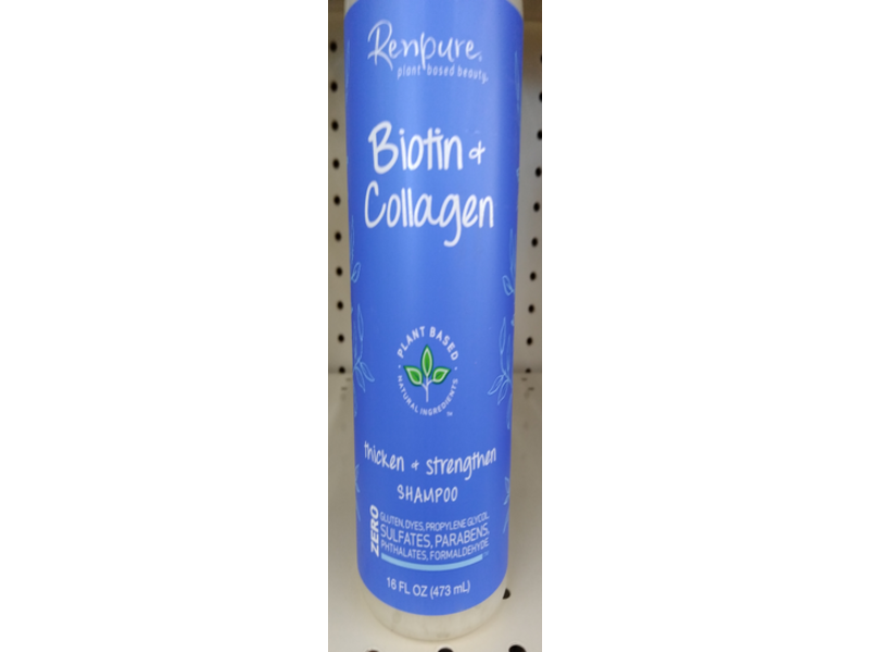 Renpure Thicken + Strengthen Shampoo, Biotin & Collagen, 16 fl oz/473 mL