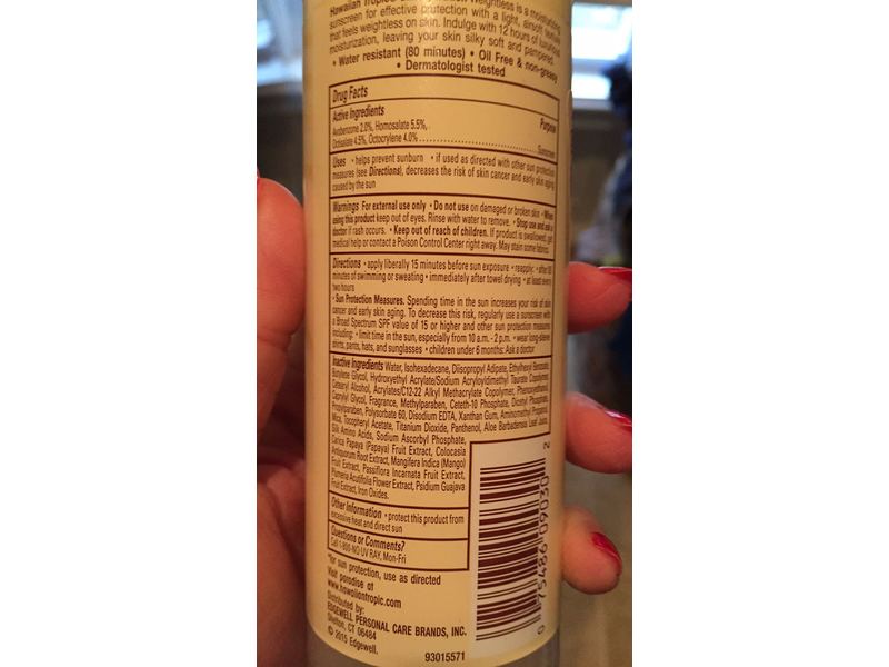 Hawaiian Tropic Silk Hydration Lotion Sunscreen, Weightless, SPF 30, 5.1 fl oz/150 mL