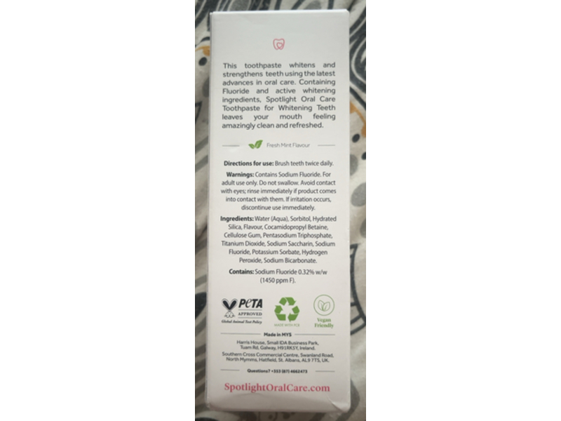 Spotlight Oral Care Toothpaste, Fresh Mint, 100 mL