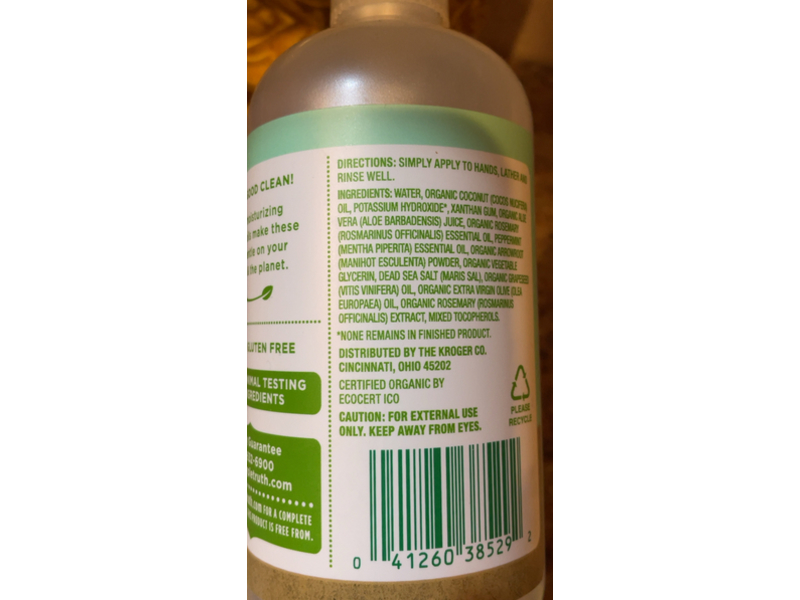 Simple Truth Hand Soap, Rosemary Mint, 12 fl oz/354mL