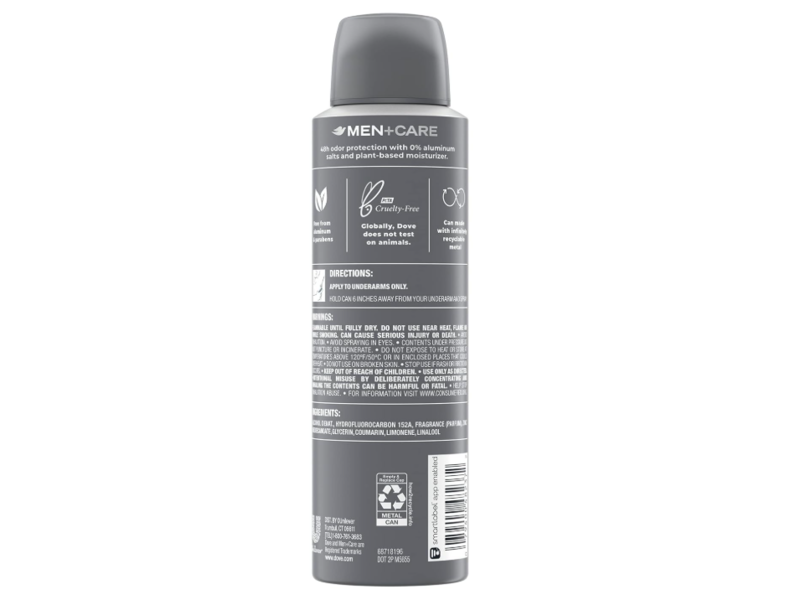 Dove, Men+Care Deodorant Spray, Eucalyptus & Birch, 4 fl oz/113 g