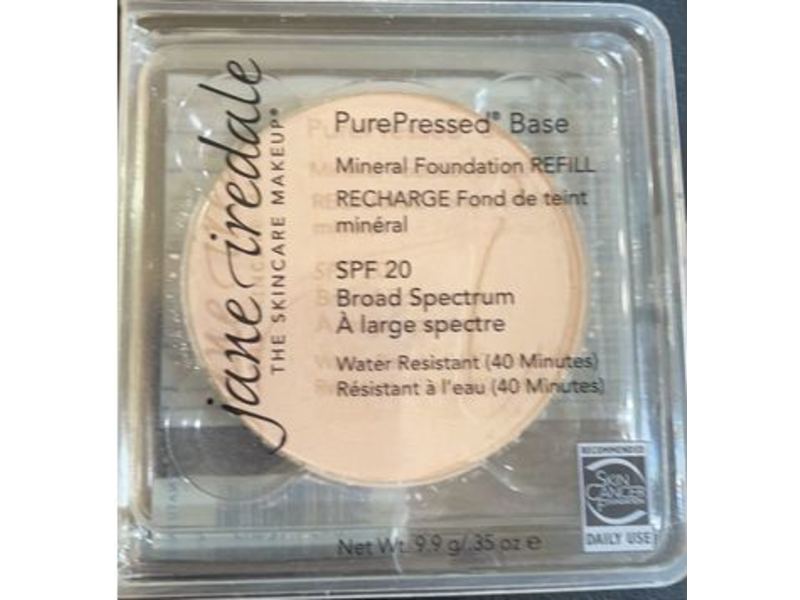 Jane Iredale PurePressed Base Mineral Foundation Refill, SPF 20, Natural, 0.35 oz/9.9 g