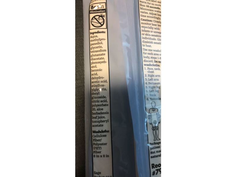 Sage Bath Hygienic Full-Body Washcloths, Fragrance-Free, 8 Count