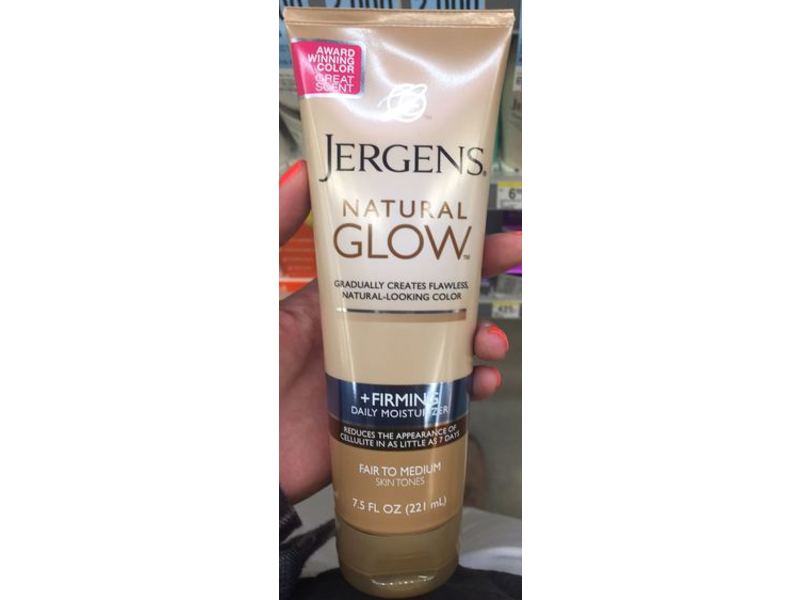 Jergens Natural Glow + Firming Daily Moisturizer, Fair To Medium, 7.5 fl oz/221 mL