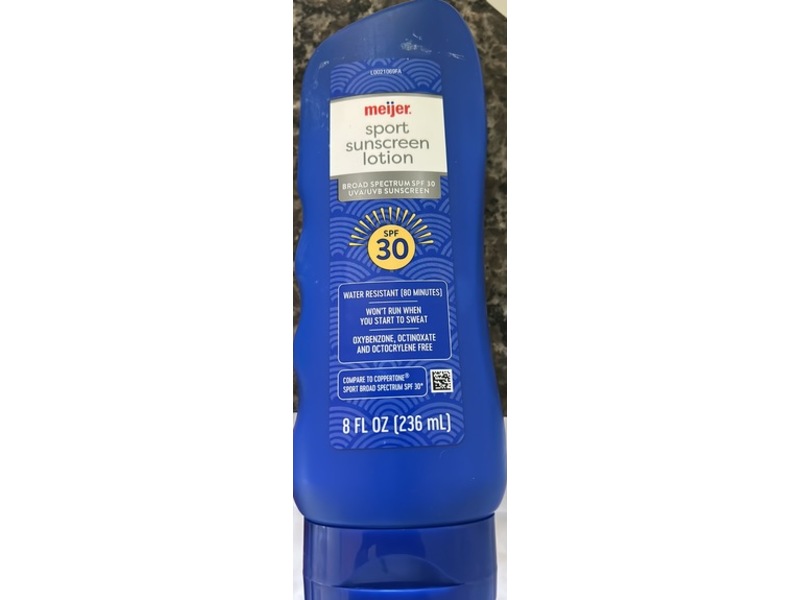 Meijer Sport Sunscreen Lotion, SPF 30, 8 fl oz/236 mL