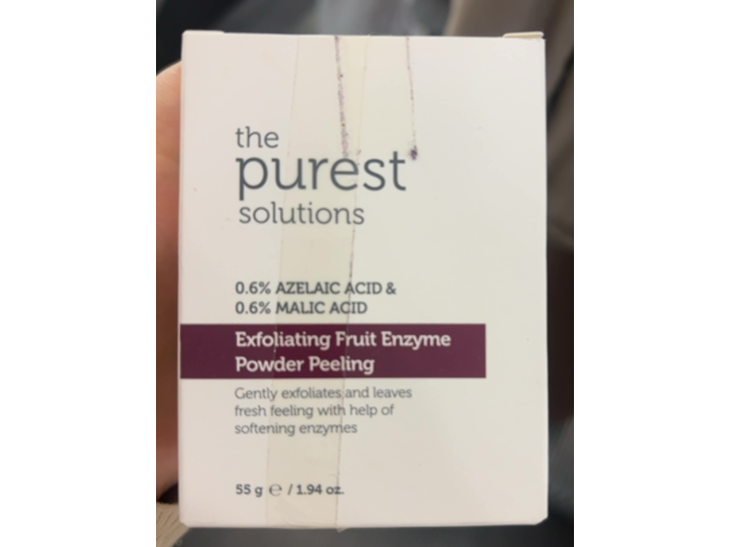 The Purest Solutions Fruit Enzyme Powder Exfoliator & Peeling, Azelaic Acid & Malic Acid, 1.94 oz/55 g