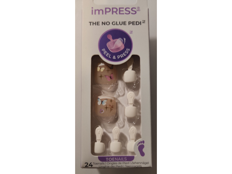 Impress The No Glue Pedi Toenails Kit, Dress Code, 24 Count
