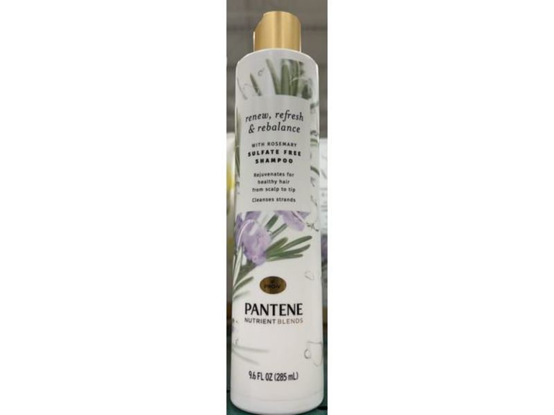 Pantene Shampoo, Sulfate Free, Rosemary, 9.6 fl oz/285 mL