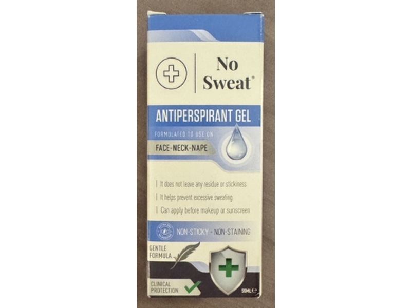 No Sweat Antiperspirant Gel, 50 mL