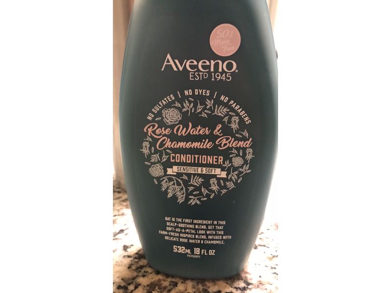 Aveeno Conditioner, Rose Water & Chamomile Blend, 18 fl oz/532 mL