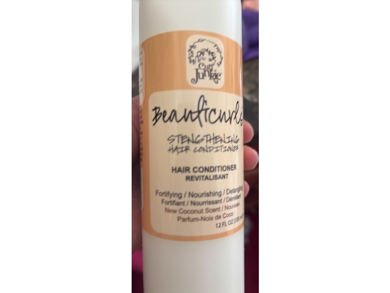 Curl Junkie Beauticurls Strengthening Hair Conditioner, Coconut Scent,12 fl oz/355 mL