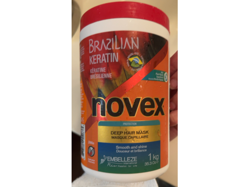 Novex Brazilian Keratin Deep Hair Mask, 35.3 oz/1 kg