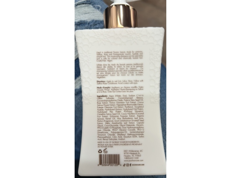 Joon Persian Secrets Saffron Rose Shampoo, 10 fl oz/300 mL