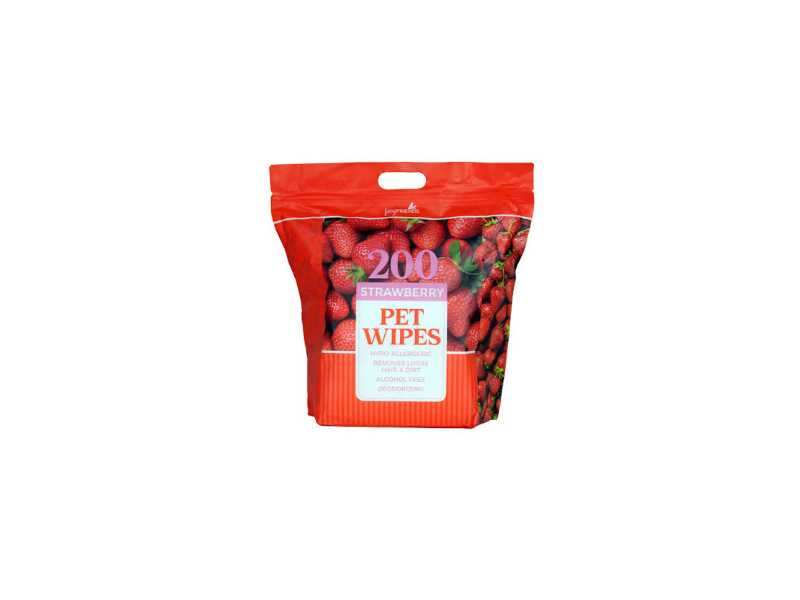 FurryFriends Pet Wipes, Strawberry, 200 Count