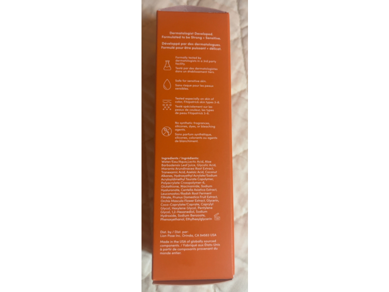 Lion Pose Unspotted 4X Acid Jelly Night Serum, 1 fl oz/30 mL