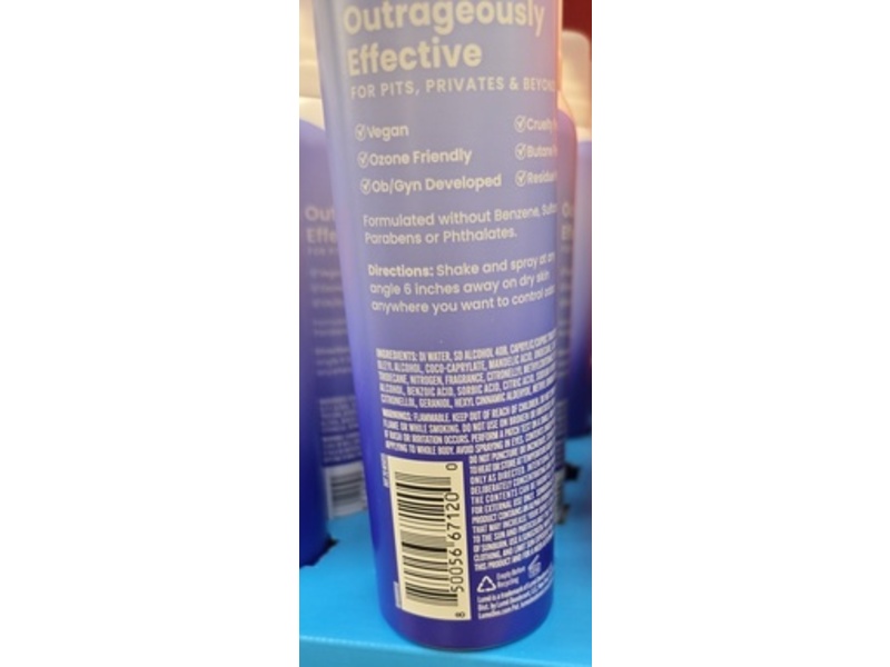 Lume Whole Body Deodorant Invisible Spray, Soft Powder, 3.6 oz/102 g