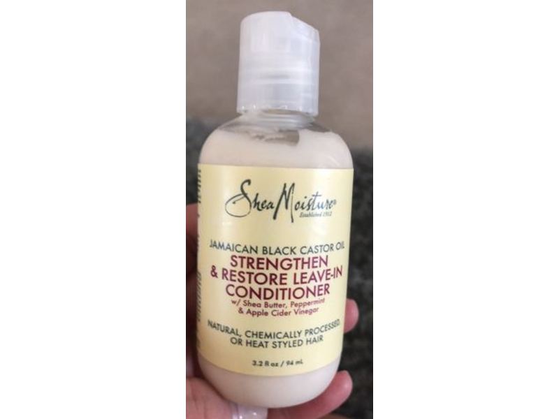 SheaMoisture Strengthen & Restore Leave-In Conditioner, Jamaican Black Castor Oil, 3.2 fl oz/94 mL