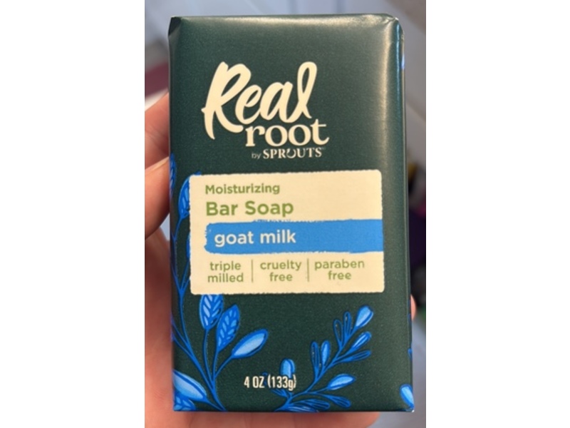 Real Root By Sprouts Moisturizing Bar Soap, Goat Milk, 4 oz/133 g