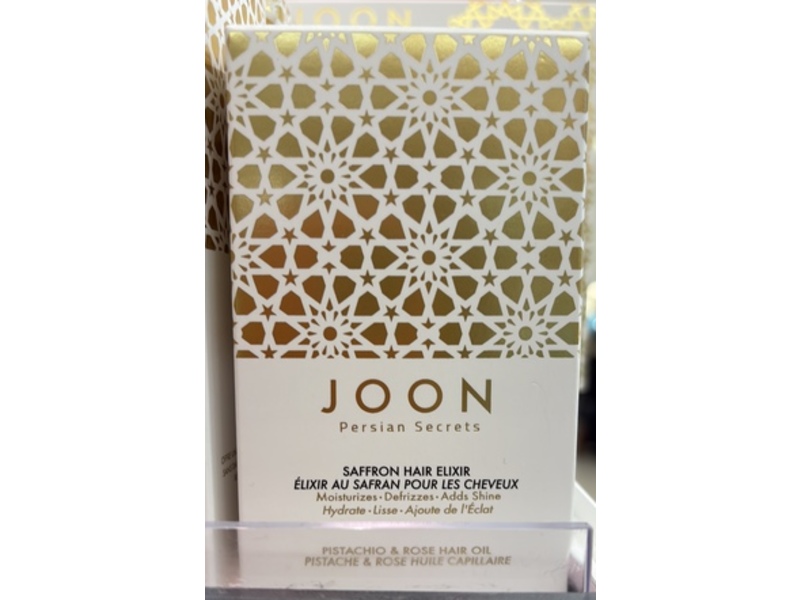 Joon Saffron Rose Hair Oil Elixir, Pistachio & Rose Hair Oil, 1.11 oz/33 mL