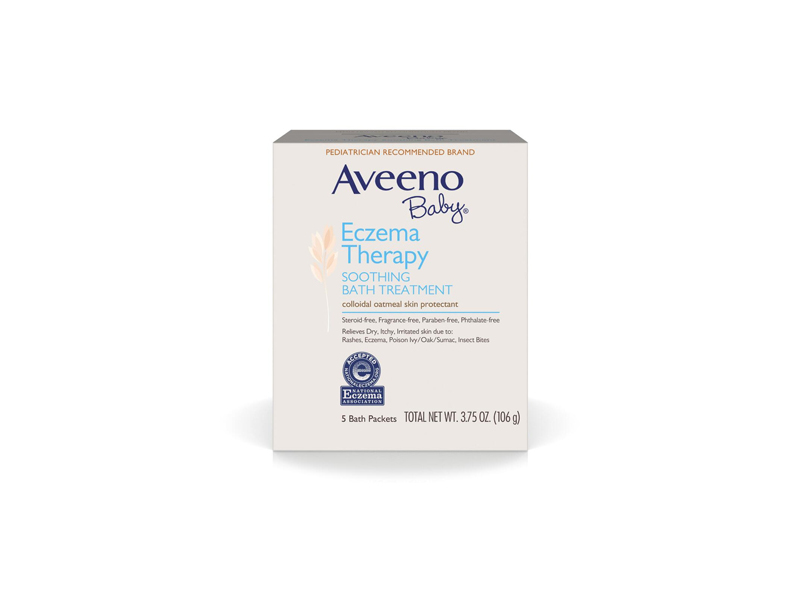 Aveeno Baby Eczema Therapy Soothing Bath Treatment, 3.75 oz/106 g, 5 Count
