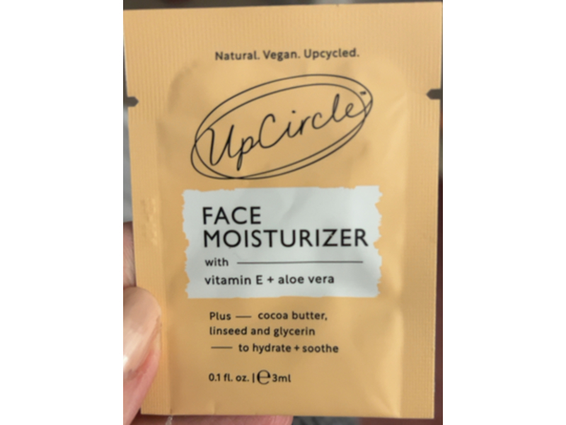 UpCircle Face Moisturizer, Vitamin E + Aloe Vera, 0.1 fl oz/3 mL