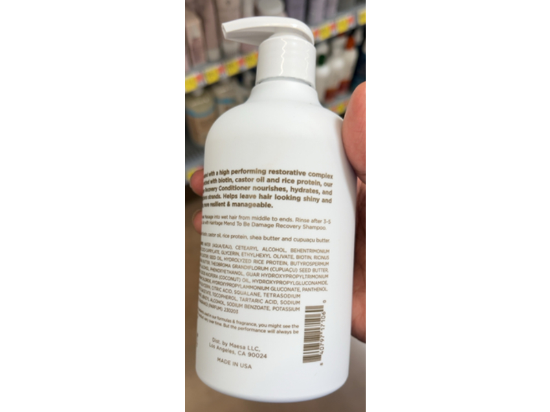 Hairitage By Mindy McKnight Mend To Be Damage Recovery Conditioner, Biotin, Castor Oil & Rice Protein, 13 fl oz/384 mL