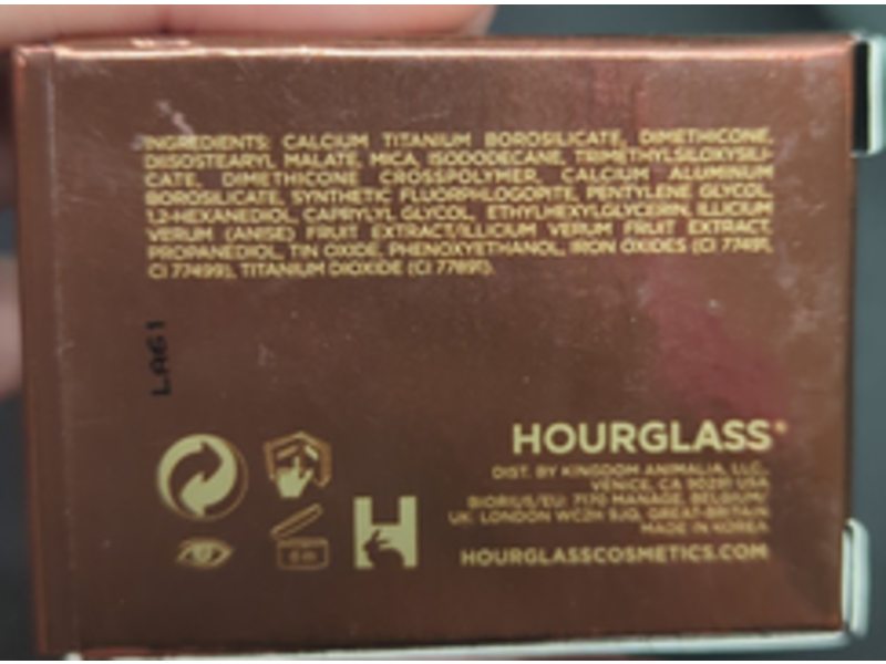 Hourglass Scattered Light Glitter Eyeshadow, Ray Deep Champagne, 0.12 oz/3.5 g