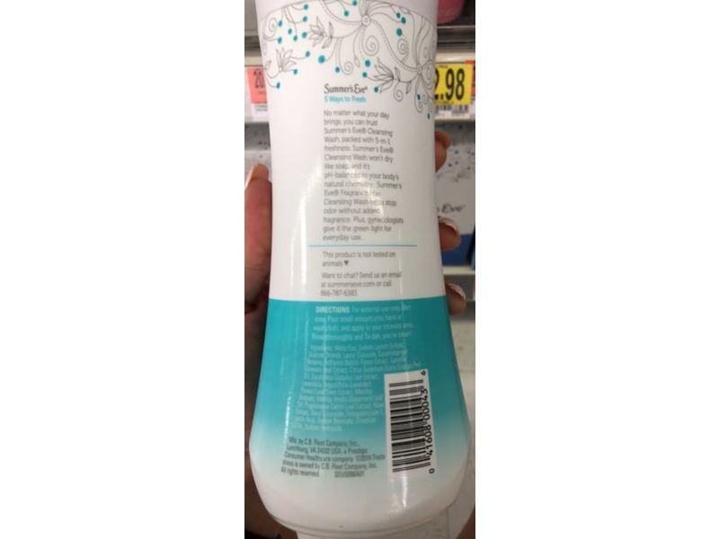 Summer's Eve Cleansing Wash, Fragrance Free, 15 fl oz