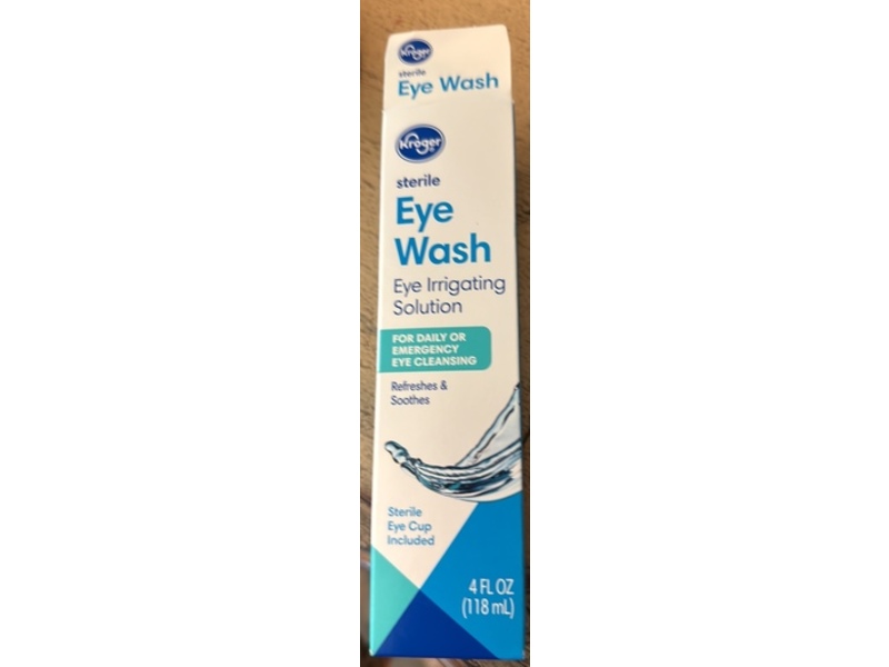 Kroger Sterile Eye Wash Eye Irrigating Solution, 4 fl oz/118 mL