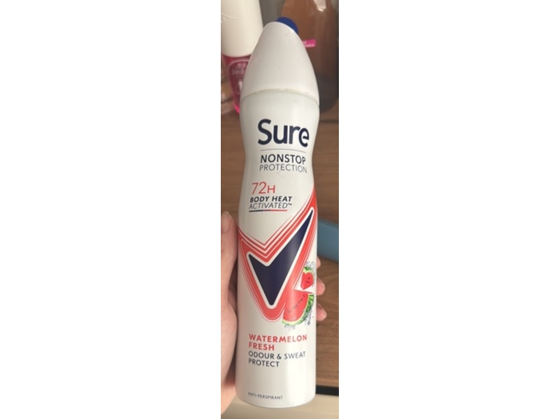 Sure Body Heat Activated Odour & Sweat Protect Anti-Perspirant, Watermelon Fresh, 250 mL