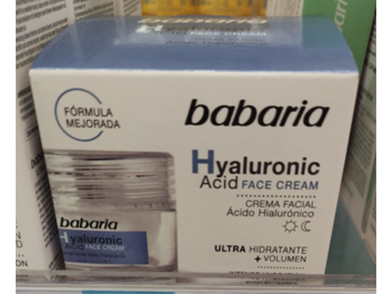 Babaria Face Cream, Hyaluronic Acid, 1.7 fl oz/50 mL