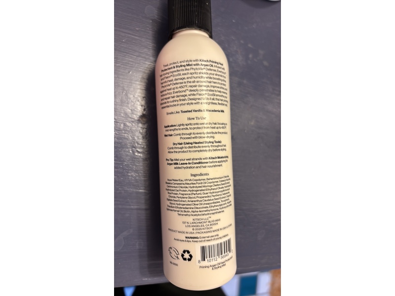Kitsch Priming Heat Protectant & Styling Mist, Argan Oil, 6.8 fl oz/201 mL