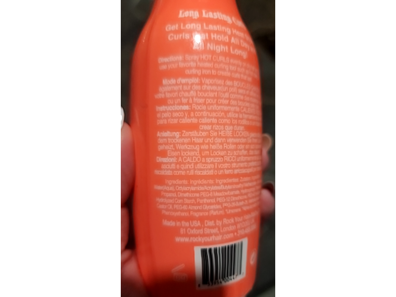 Rock Your Hair Hot Curls Thermal Curls Spray, 10 fl oz/296 mL