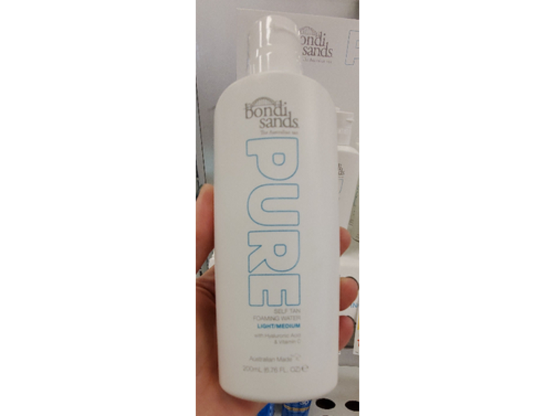 Bondi Sands Pure Self-Tan Foaming Water, Light/Medium, 6.76 fl oz/200 mL