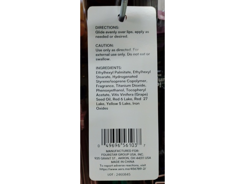 b.pure Lip Gloss, Grapeseed Oil, 0.08 fl oz/2.5 mL