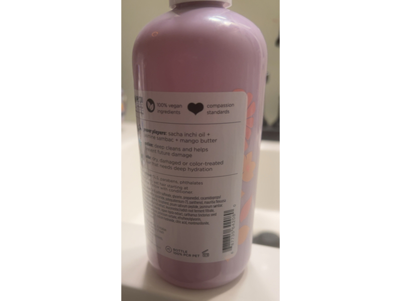 Pacifica Strength & Shine Foam Shampoo, Jasmine Agave, 12 fl oz/355 mL