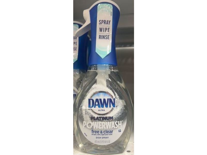 Dawn Ultra Platinum Power Wash Dish Spray, Fresh & Clear, 16 fl oz/473 mL