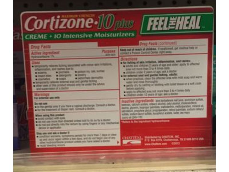 Cortizone-10 Maximum Strength 1% Hydrocortisone Anti- Itch Plus Ultra Moisturizing Creme, 1 oz