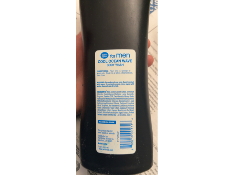White Rain Men Sport Body Wash Cool Ocean Wave, 15 fl oz/443 mL