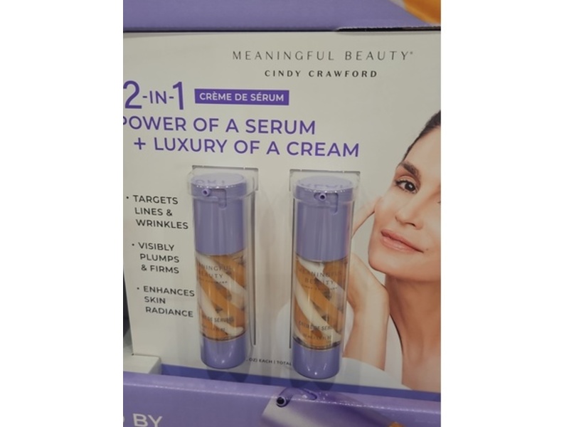 MeaningFul Beauty 2 In 1 Cream Serum, 1 fl oz/30 mL, Pack Of 2