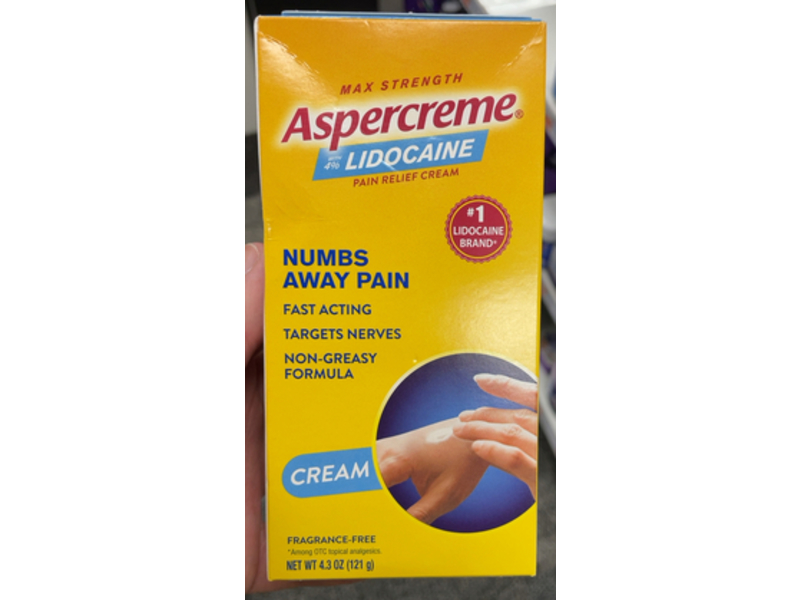 Aspercreme Pain Relief Cream, 4.3 oz/121 g