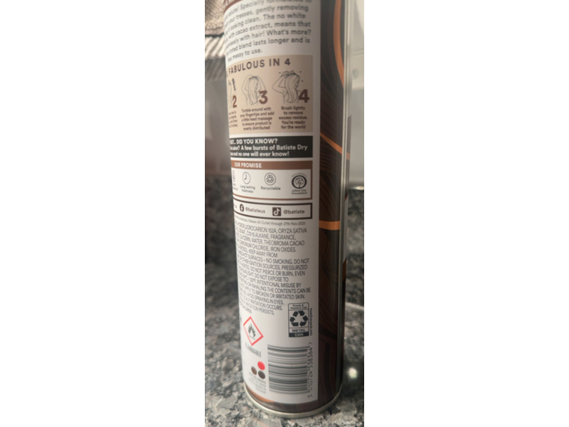 Batiste Dry Shampoo, Dark Hair, 7.62 oz/216 g