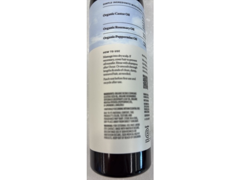 Sky Organics Organic Castor Oil, Rosemary Oil, 6 fl oz/177 mL