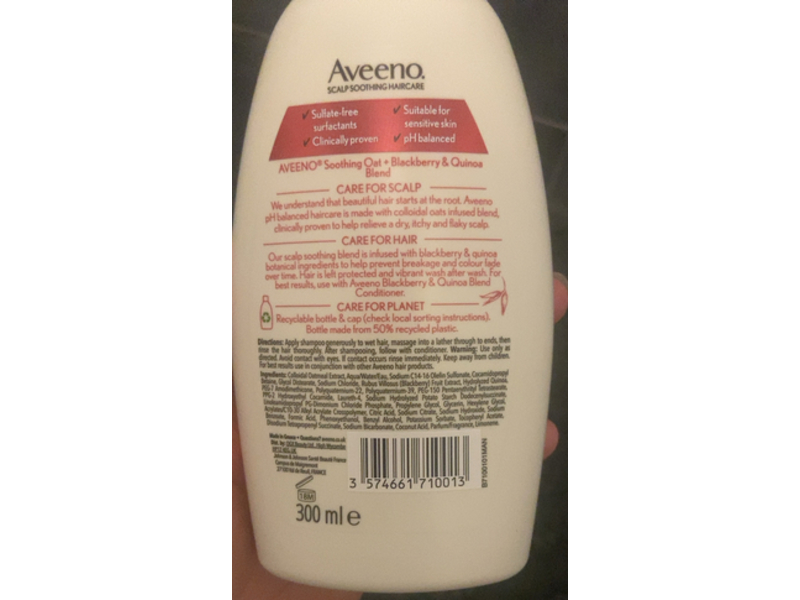 Aveeno Colour Protect Shampoo, Blackberry & Quinoa, 10.1 fl oz/300 mL