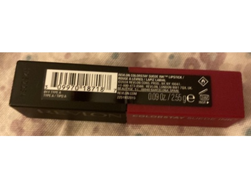 Revlon Colorstay Suede Ink Lipstick, 011 Type A, 0.09 oz/2.55 g