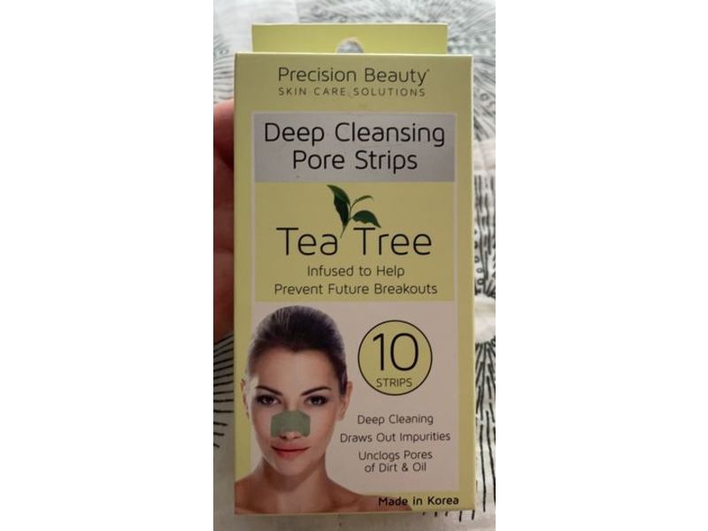 Precision Beauty Deep Cleansing Pore Strips, Tea Tree, 10 Count