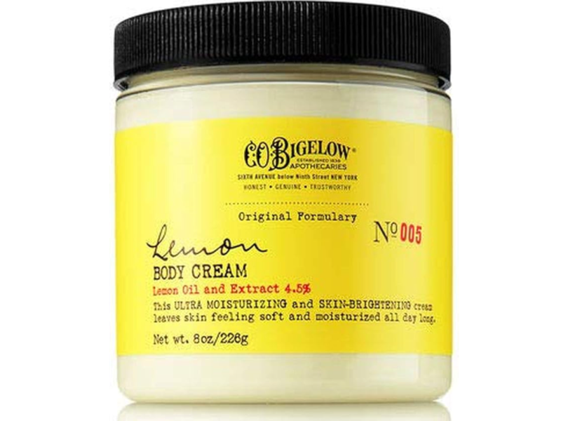 C.O. Bigelow Ultra Moisturizing & Skin Brightening Body Cream, Lemon Oil, 8 fl oz/226 g