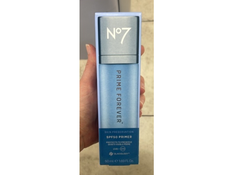 No7 Prime Forever Primer, SPF 50, 1.69 fl oz/50 mL