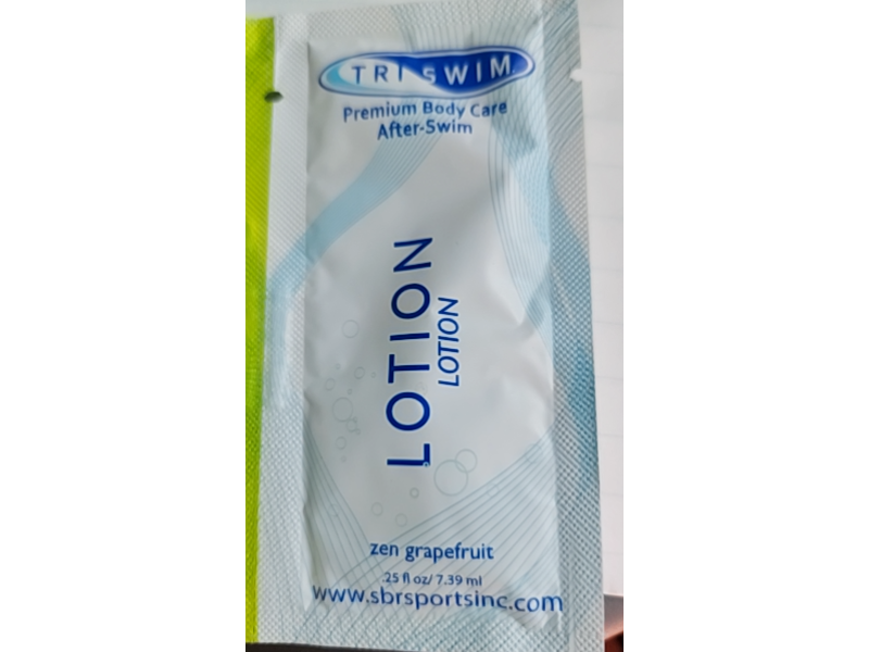 Sbr Sports Tri Swim After-Swim Lotion, Zen Grapefruit, 0.25 fl oz/7.39 mL