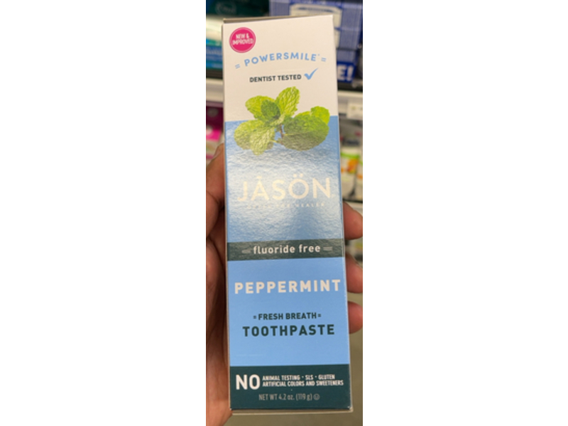 Jason Powersmile Fresh Breath Toothpaste, Peppermint, 4.2 oz/119 g